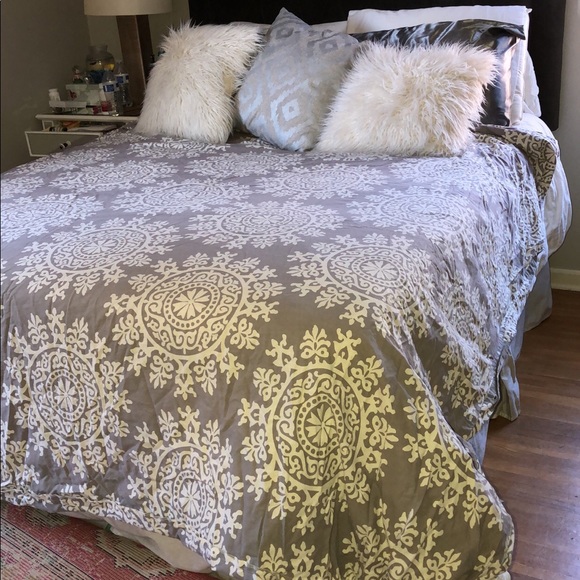 Plum and bow duvet 3 piece set queen - Picture 2 of 2